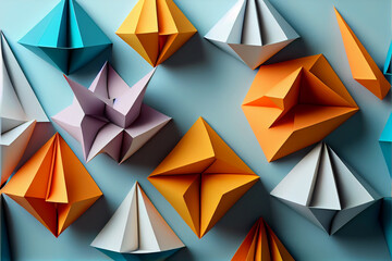 Abstract origami background. generative ai