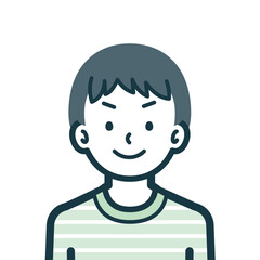 きりっとした顔の男の子のバストショット2