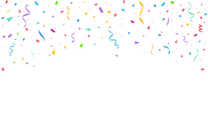 Confetti Background. Festive Backdrop. Party Design With Colorful Confetti. Vector Illustration