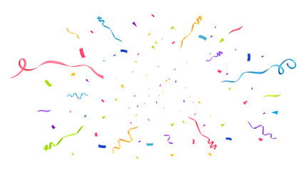 Confetti Background. Festive Backdrop. Party Design With Colorful Confetti. Vector Illustration - obrazy, fototapety, plakaty