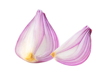 Red sliced onion on transparent png