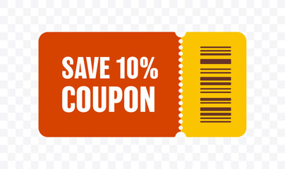 Coupon Discount. Vector Gift Voucher Isolated.