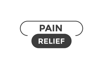 Pain relief button web banner templates. Vector Illustration
