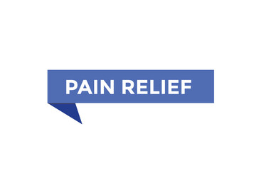 Pain relief button web banner templates. Vector Illustration
