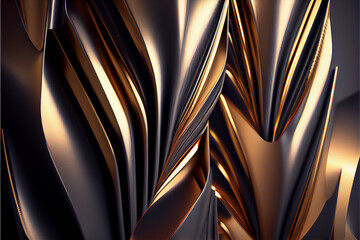 abstract futuristic metal background. generative ai
