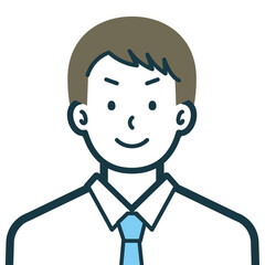 きりっとした顔のビジネスマンのバストショット3