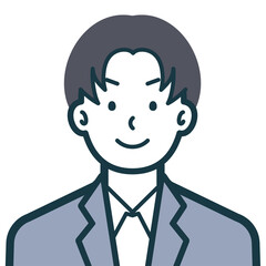 きりっとした顔のビジネスマンのバストショット4