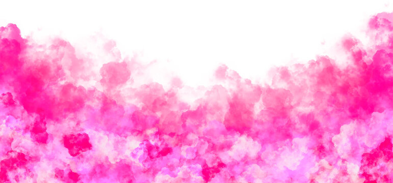 beautiful Pink smoke  on transparent background