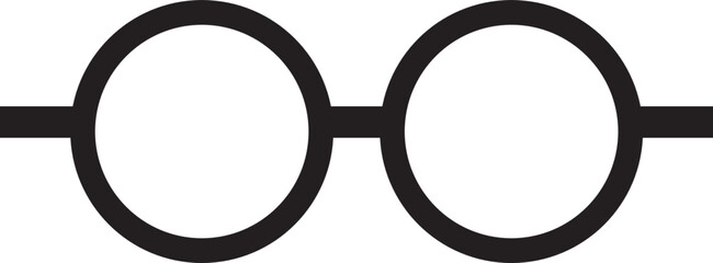 Naklejka premium Czarne okrągłe okulary Ikona