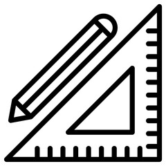 pencil with ruler icon