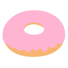 Cartoon Strawberry Donut Ring Doodle
