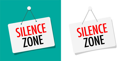 Silence zone door sign