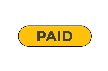 Paid button web banner templates. Vector Illustration
