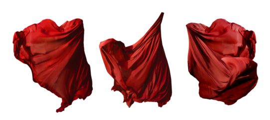 abstract red flying fabric png