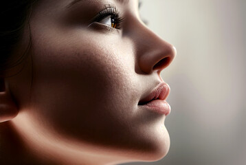 profile of a beautiful woman