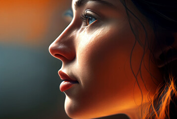 Fototapeta premium profile of a beautiful woman