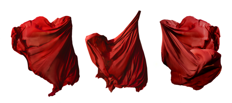 abstract red flying fabric png