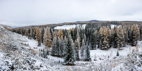 View of Ulagan Highlands in Altay mountains