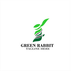 a rabbit logo with leaf collaboration