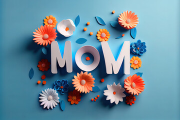 Happy mother's day with mom design