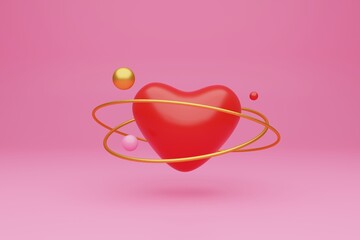 3d rendering romantic Valentine's day background