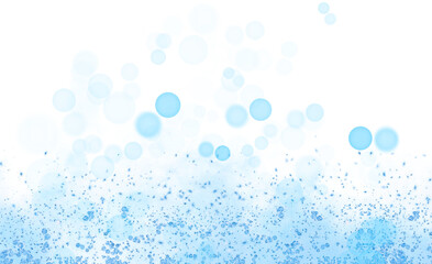 blue glowing glitter side border with bokeh