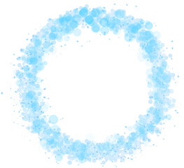 light blue sparkling circle frame