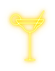 Yellow Neon Drink Icon