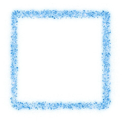 transparent blue magic dust square frame