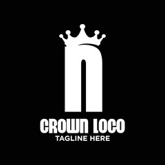 Letter N Crown Logo Design Template Inspiration, Vector Illustration.