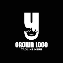 Letter Y Crown Logo Design Template Inspiration, Vector Illustration.