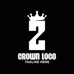 Letter Z Crown Logo Design Template Inspiration, Vector Illustration.