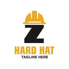 Letter Z Hard Hat Logo Design Template Inspiration, Vector Illustration.