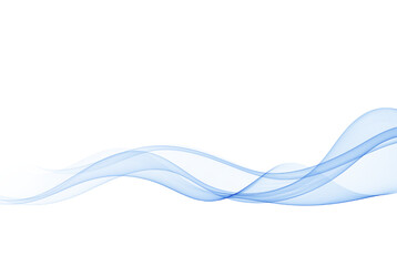 Abstract background blue wavy lines, transparent wave flow. - obrazy, fototapety, plakaty