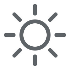 brightness icon for wed ui design
