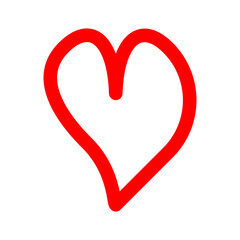 Heart icon. Decorative design element for Valentine's Day. Symbol of love on white background Vector