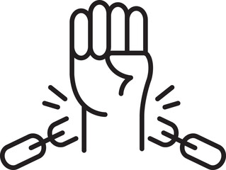 Fototapeta premium emancipation icon 