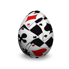 Alice in Wonderland style 3d rendered Easter eggs with illustrations isolated on white background © onanana