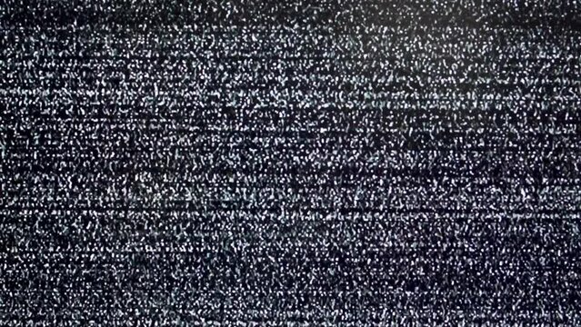 Noise Effects on the Screen of Old Vintage Analog TV. Television VFX Pack. Channel failure. Broken Communication Antenna. Static Noise Glitches Abstract Background.