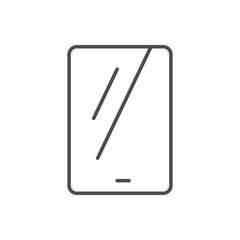 Mobile phone line outline icon