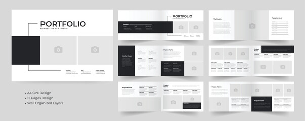 architecture portfolio layout template