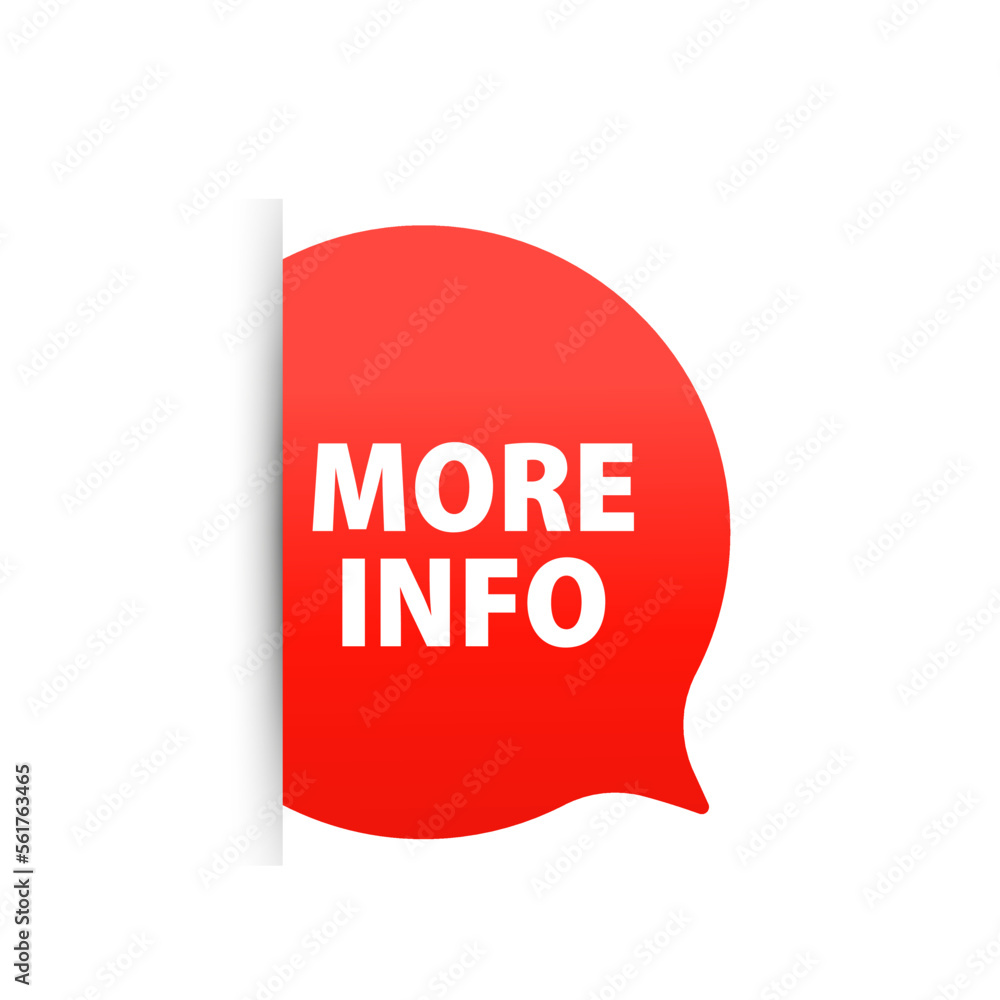 Poster more info web site button isolated on white background. trendy learn more button for web site, label