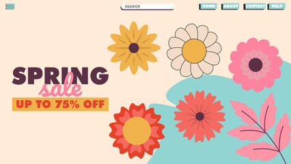 spring design background, spring sale, social media post or etc
