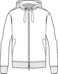MEN AND BOYS WEAR HOODIE FASHION FLAT DESIGN VECTOR SKETCH © M A A Designs