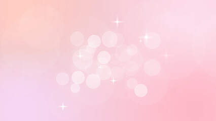 キラキラ十字光と玉ボケのきれいなピンク背景 - obrazy, fototapety, plakaty