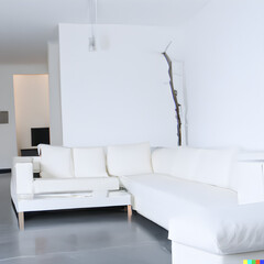 white sofa in a bedroom close up view