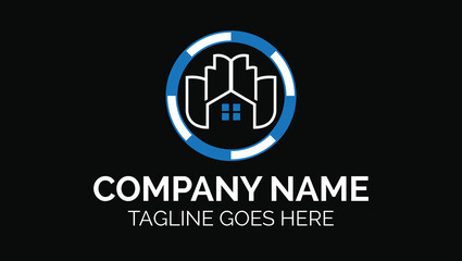 Creative Minimalist Housing Socisety Modern Logo Design Template
