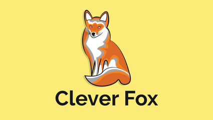 Creative Modern FOx or Wolf Minimal Logo Design template