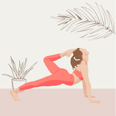 woman doing yoga exercise