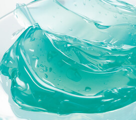 Gros plan texture gel cosmétique 